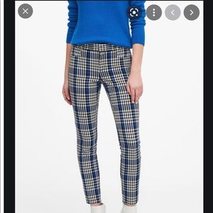 Banana Republic blue and black plaid dress pant